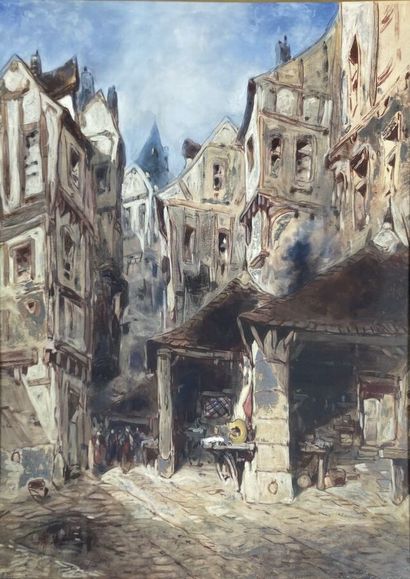 null Eugène DESHAYES (1862/68-1939)

View of an alley

Watercolor and gouache on...