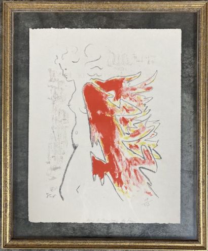 null Jean COCTEAU (1889-1963)

Under the coat of fire 

Lithograph, signed lower...