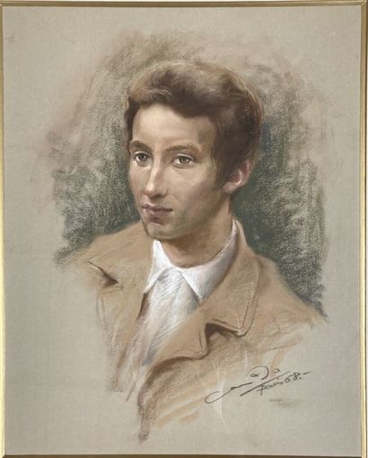 null École du XXe siècle 

Portrait de jeune homme

Pastel sur papier gris, signé...