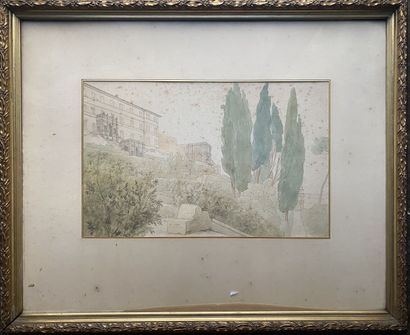 null Jean-Baptiste Auguste LELOIR (1809-1892)

View of the Villa d'Este in Tivoli

Watercolor...