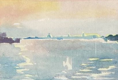 null 20th century school - Hanouet ? 

View of Venice

Watercolor, signed lower right...