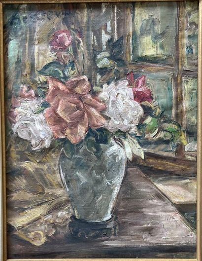 null Albert J.-P. BERGEVIN (1887-1974)

Bouquet of flowers 

Oil on canvas, signed...