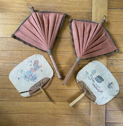 null JAPAN

Four Uchiwa fans in bamboo, paper and silk. 

Height 34,5 and 50 cm 

As...