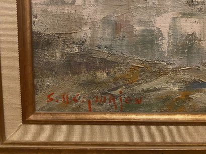 null Stéphane H.C. GOURJON (1912)

Manhattan, 1960

Huile sur toile, signée en bas...