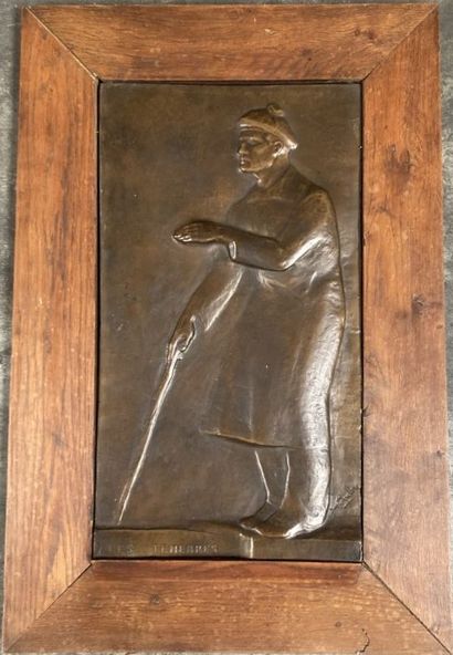 null Aimé-Jules DALOU (1838-1902) 

Les ténèbres

Bas relief en bronze à patine brune,...