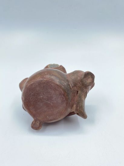 null Terracotta vase in the shape of a pig holding its snout. 

Pre-Columbian style....