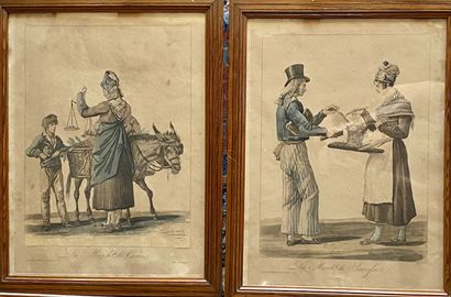 null Carle VERNET (1758-1836)

Suite of four color engravings representing merchants.

Dim....