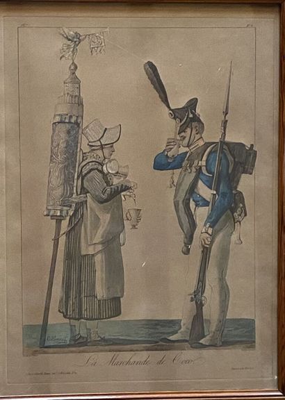 null Carle VERNET (1758-1836)

Suite of four color engravings representing merchants.

Dim....