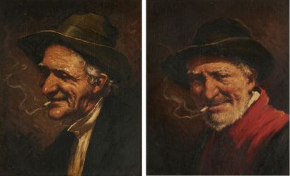 null Romana ARREGUI (1875-1932)

Portraits de fumeurs

Deux huiles sur panneau

Dim.:...