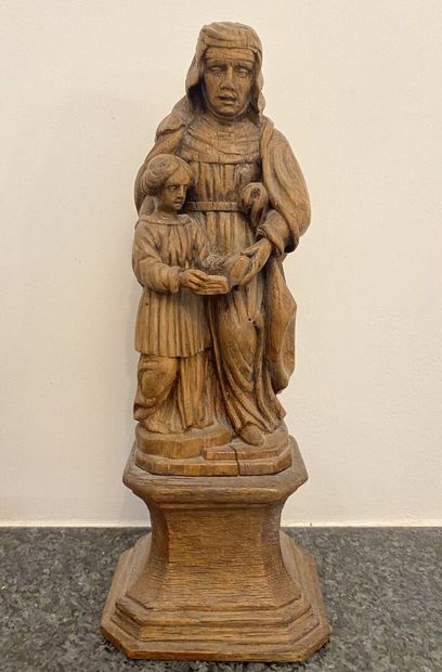 null Travail populaire

Education de la Vierge

Groupe en bois sculpté sur péidouche

XIXe...