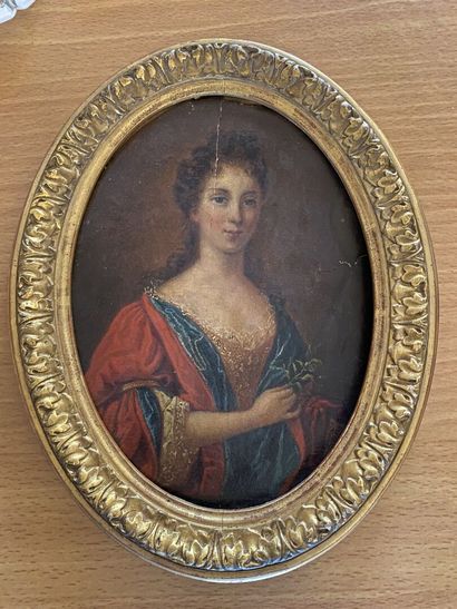 null ECOLE FRANCAISE du XVIIe siècle 

Portrait de dame de qualité

Huile sur papier

24...
