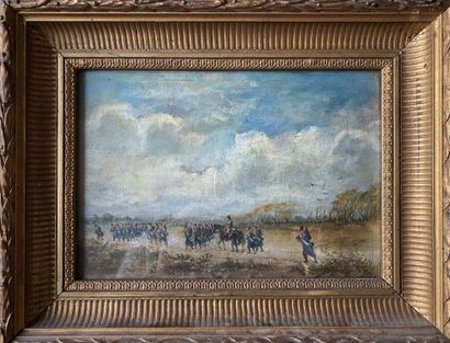 null Adolphe RAGON (19th century)

Infantry

Oil on panel, signed lower right. 

14...