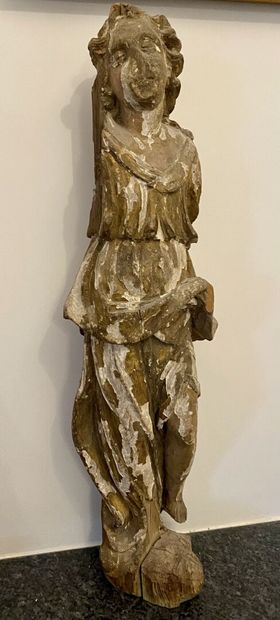 null Saint personnage

Relief en bois doré

XVIII-XIXe siècle 

Haut. 70 cm

(Ac...