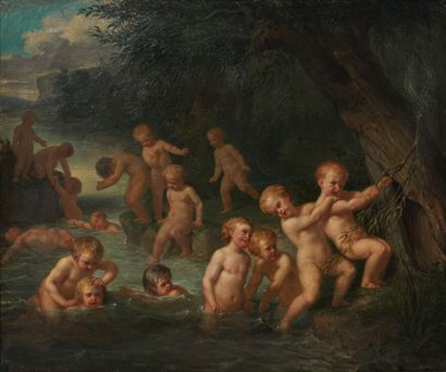 null Jean-Auguste DUBOULOZ (1800-1870)

Jeux d'enfants dans un paysage néoclassique...