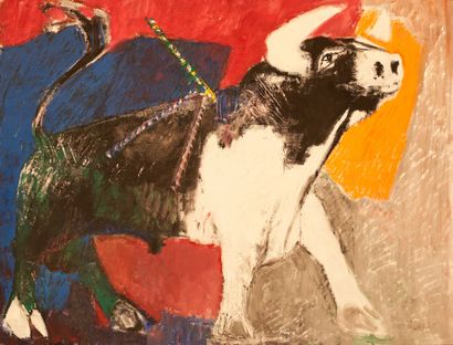 null Bernard LORJOU (1908-1986)

Bull with banderillas

Oil on canvas, signed lower...