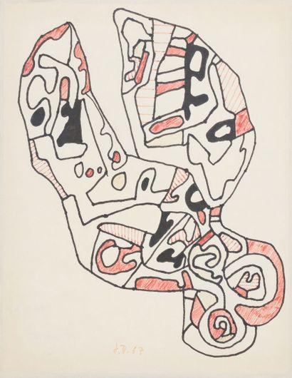 null Jean DUBUFFET (1901 - 1985)

Scissors, 1967 (M373)

Drawing with black, blue...