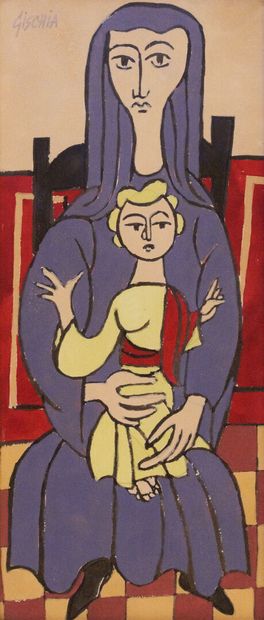 null Léon GISCHIA (1903 - 1991)

Maternité, 1950

Gouache, signée en haut à gauche,...
