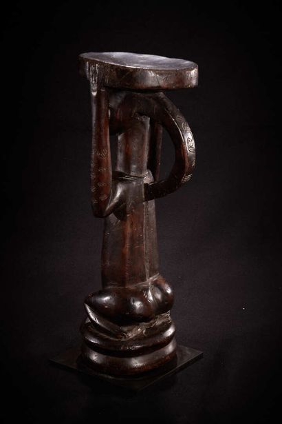 null Luba stool (D-R Congo)

Emblem of power, this type of stool with a female caryatid...