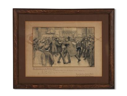 null Amédée FORESTIER (1854-1930) 
The fight between Sir William Bull and the barber...