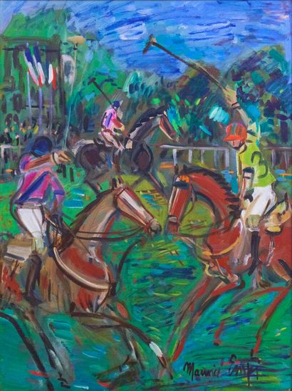 null Maurice EMPI (Born in 1933)
Three polo players
Oil on canvas, signed lower right,...