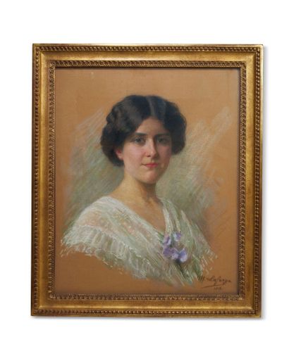 null Marie LAFORGE (1865-1942)
Portrait de femme, 1913
Pastel, signé et daté en bas...
