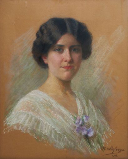 null Marie LAFORGE (1865-1942)
Portrait of a woman, 1913
Pastel, signed and dated...