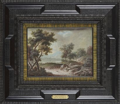 null German school of the end of the 18th century
Pair of animated landscapes
Gouaches
20,5...