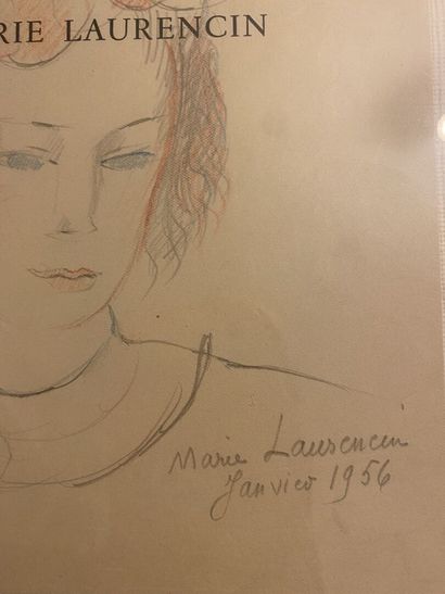 null Marie LAURENCIN (1883 - 1956)
Femme au chapeau, 1956
Dessin à la mine de plomb...