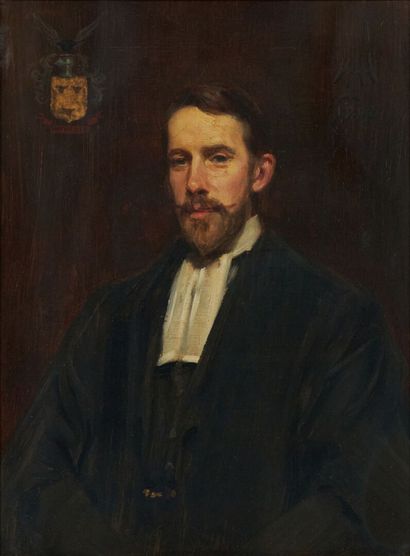 null École anglaise du XIXe siècle 
Portrait de Henry John Howard Bull (1862-1905)
Huile...