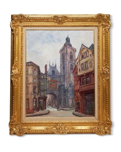 Gustave MADELAIN (1867-1944) 
Vue du Gros-Horloge...