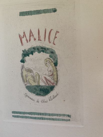 null MAC ORLAN (Pierre), Port d'eaux-mortes, original lithographs by Georges Grosz,...