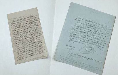 null CLARKE Henri-Jacques-Guillaume (1765-1818)
2 autograph letters signed, Paris...