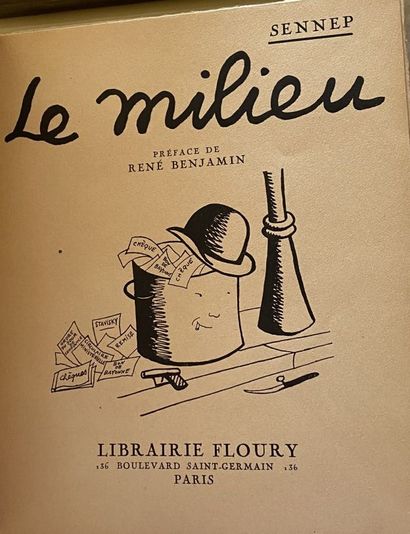 null Jehan SENNEP. Various works. Paris, Librairie de France, Floury, Franc-tireur,...
