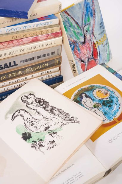 null [Marc CHAGALL]. Un très important lot d'ouvrages sur Marc Chagall. Sauret, Maeght,...