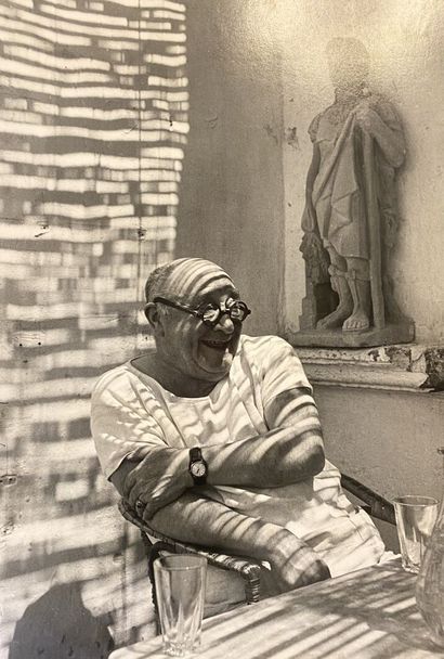 null Deux portraits de l'artiste Louis JOU (1881-1968). Circa 1950-60. 
Ensemble...
