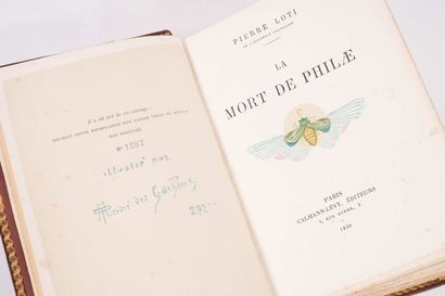 null Pierre LOTI. La Mort de Philae. Paris, Calmann-Lévy, 1930. In-8, demi-maroquin...