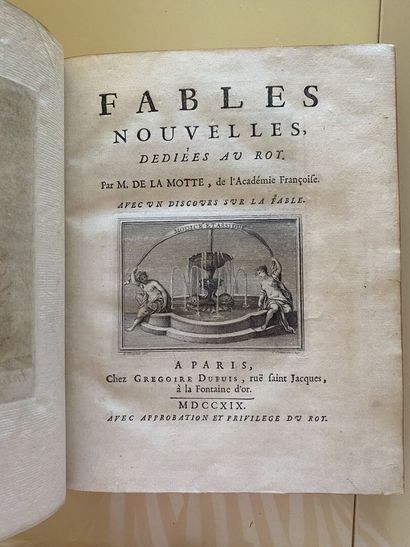 null Houdard de LA MOTTE. New Fables, with a speech on the fable. Paris, Dupuis,...