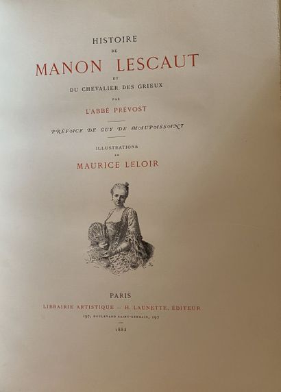 null Abbé PRÉVOST. Histoire de Manon Lescault et du chevalier Des Grieux. Paris,...