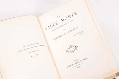 null Gabriel d'ANNUNZIO. La Ville morte. Paris, Calmann-Lévy, 1898. In-12, untrimmed,...