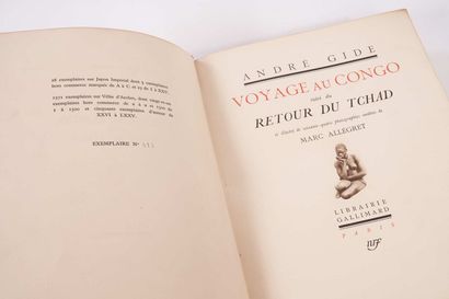 null André GIDE. Voyage au Congo followed by Retour du Tchad. Paris, NRF, 1929. Fort...