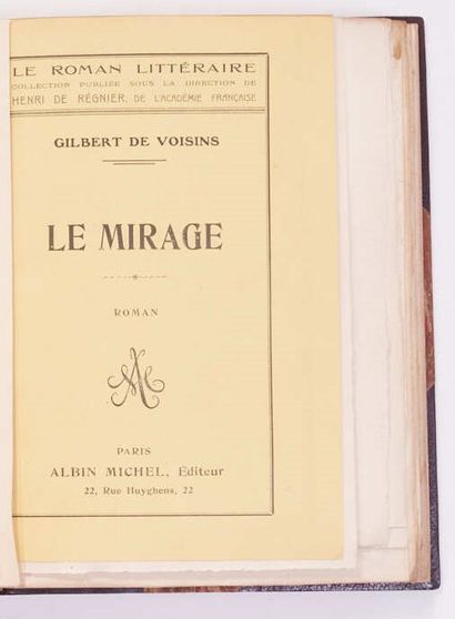 null Auguste GILBERT DE VOISINS. Le Mirage. Paris, Albin Michel, 1918. In-12 à grandes...