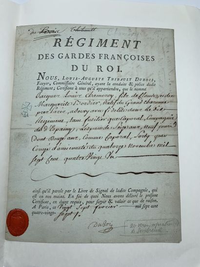 null SOMBREUIL Charles François de Virot marquis de (1723-1794)				
Pièce signée...