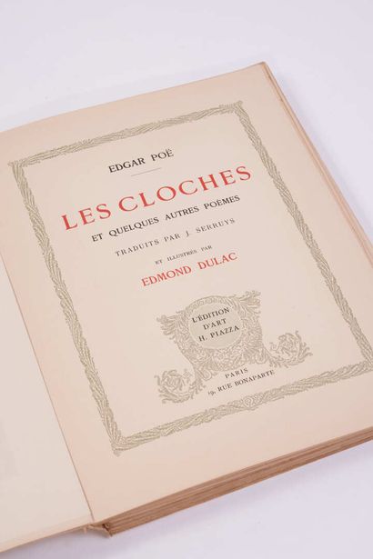 null Edmond DULAC. Edgar POË. Les Cloches et quelques autres poèmes. Paris, Piazza,...