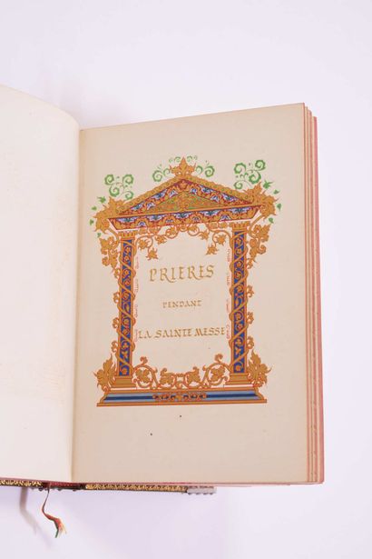 null RELIGIOUS BOOK. Charles MATHIEU. Book of prayers illustrated with ornaments...