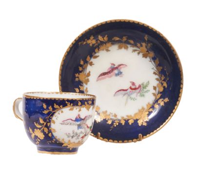 null Sevres
Toilet cup with a handle and a saucer in soft porcelain with polychrome...