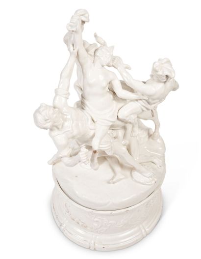null Northern Italy
Group in fine white glazed earthenware representing the fight...