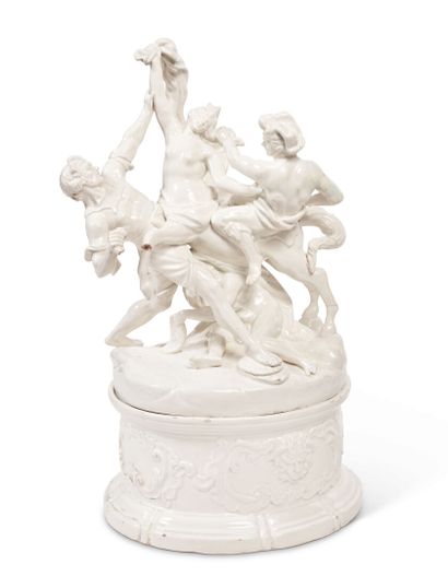 null Northern Italy
Group in fine white glazed earthenware representing the fight...