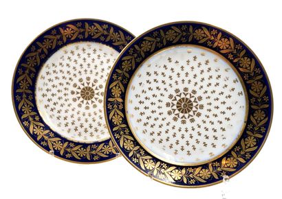 Sèvres
Deux assiettes en porcelaine à décor...