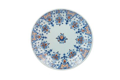 Rouen
Earthenware plate with blue and red...