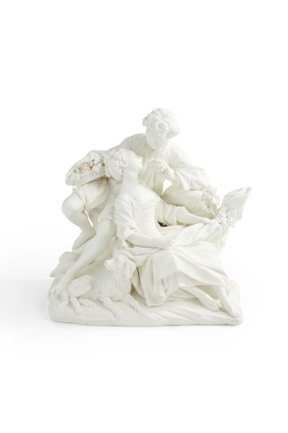 null Vincennes or Sevres
Group of two figures in cookie of soft porcelain representing...
